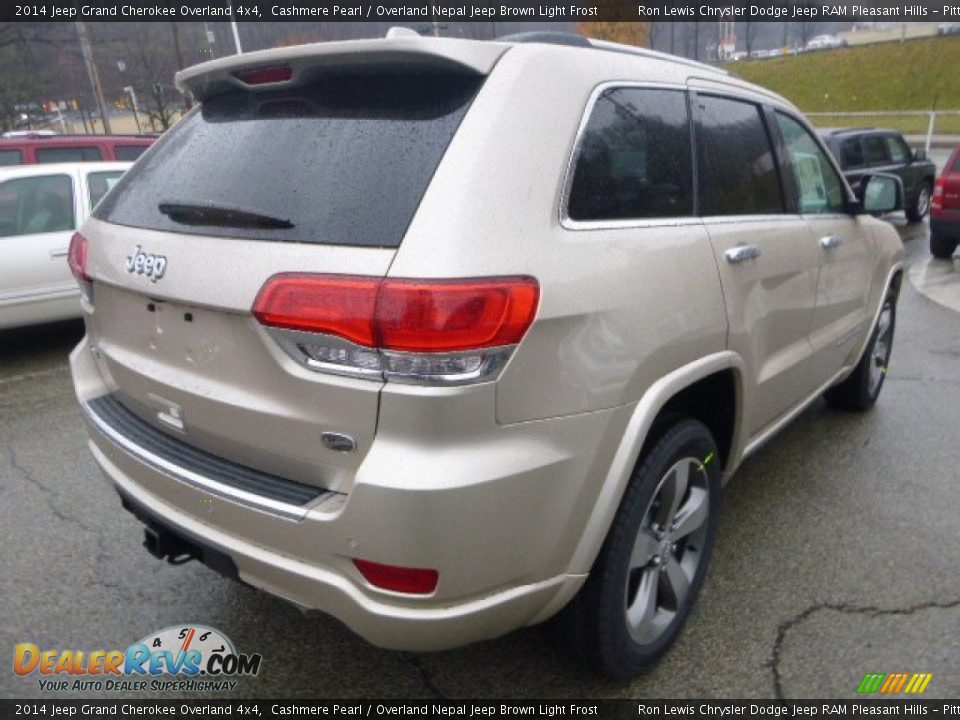 2014 Jeep Grand Cherokee Overland 4x4 Cashmere Pearl / Overland Nepal Jeep Brown Light Frost Photo #5