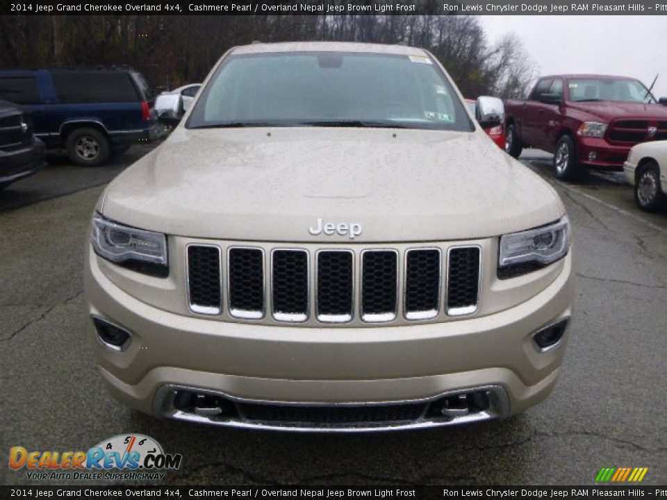 2014 Jeep Grand Cherokee Overland 4x4 Cashmere Pearl / Overland Nepal Jeep Brown Light Frost Photo #8