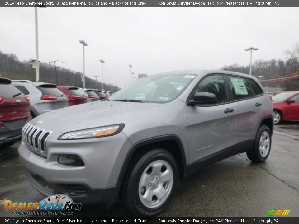 2014 Jeep Cherokee Sport Billet Silver Metallic / Iceland - Black/Iceland Gray Photo #1