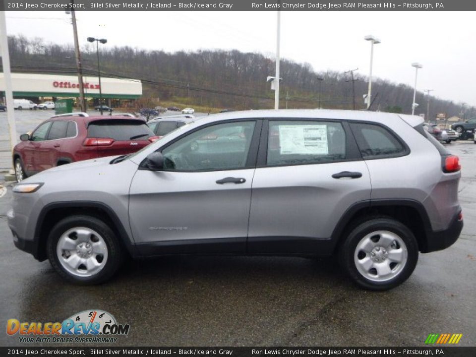 2014 Jeep Cherokee Sport Billet Silver Metallic / Iceland - Black/Iceland Gray Photo #2