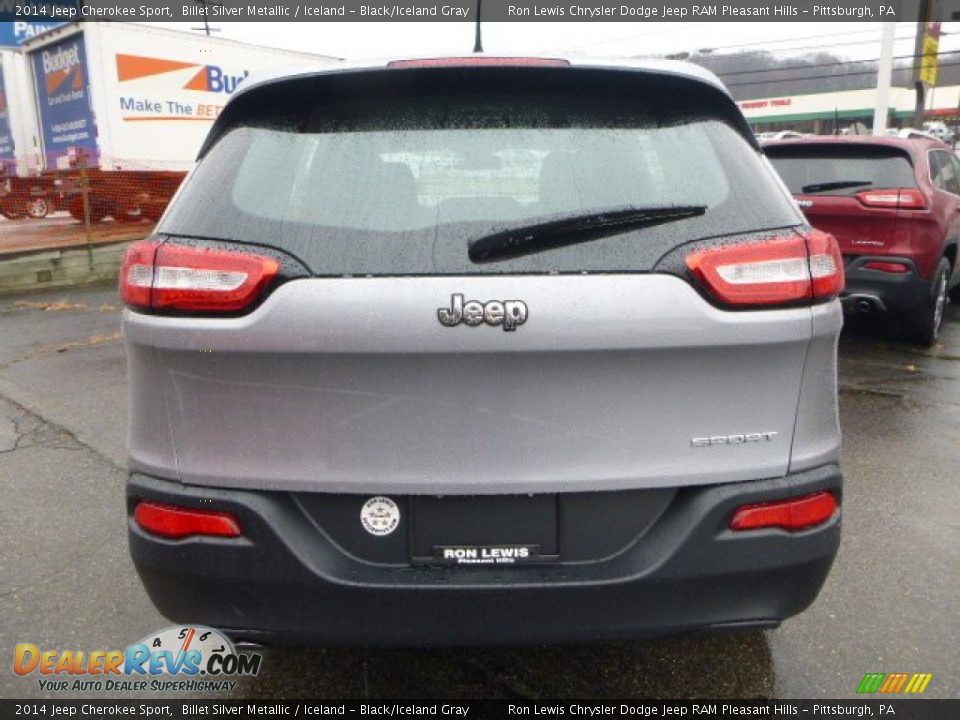 2014 Jeep Cherokee Sport Billet Silver Metallic / Iceland - Black/Iceland Gray Photo #4