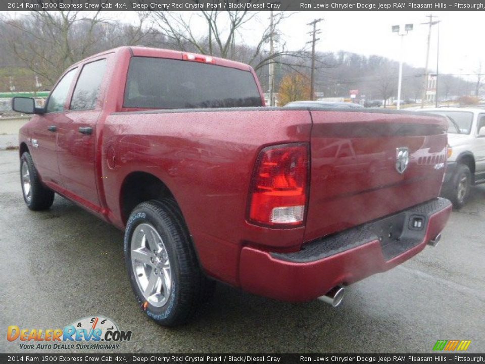 2014 Ram 1500 Express Crew Cab 4x4 Deep Cherry Red Crystal Pearl / Black/Diesel Gray Photo #3