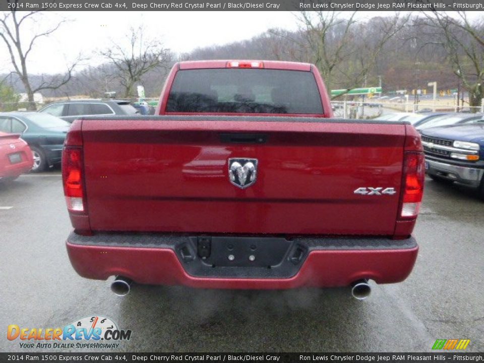 2014 Ram 1500 Express Crew Cab 4x4 Deep Cherry Red Crystal Pearl / Black/Diesel Gray Photo #4