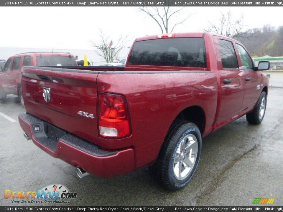 2014 Ram 1500 Express Crew Cab 4x4 Deep Cherry Red Crystal Pearl / Black/Diesel Gray Photo #5