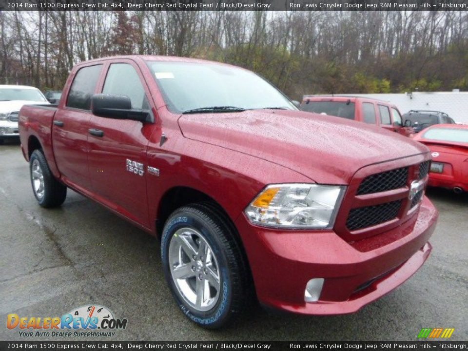 2014 Ram 1500 Express Crew Cab 4x4 Deep Cherry Red Crystal Pearl / Black/Diesel Gray Photo #6