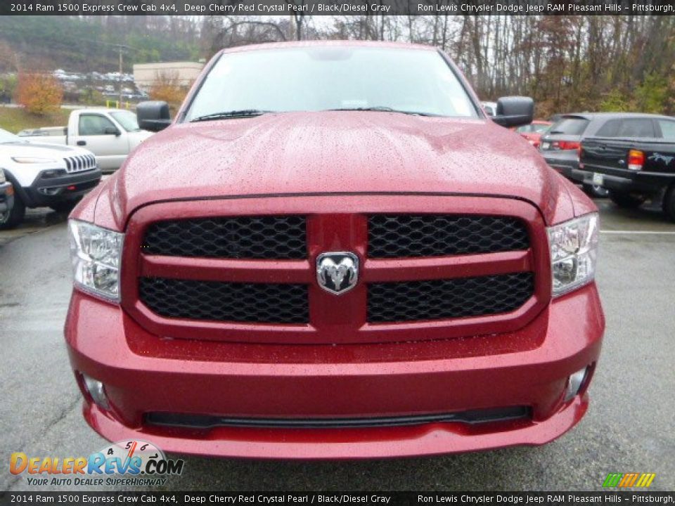 2014 Ram 1500 Express Crew Cab 4x4 Deep Cherry Red Crystal Pearl / Black/Diesel Gray Photo #7