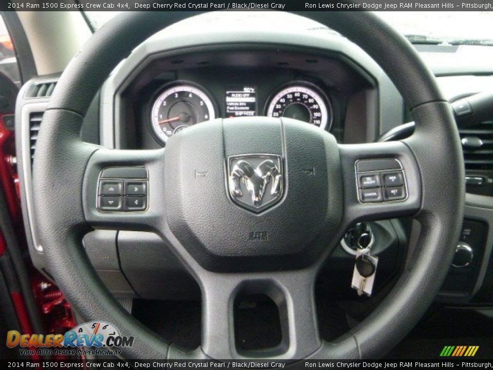 2014 Ram 1500 Express Crew Cab 4x4 Deep Cherry Red Crystal Pearl / Black/Diesel Gray Photo #18
