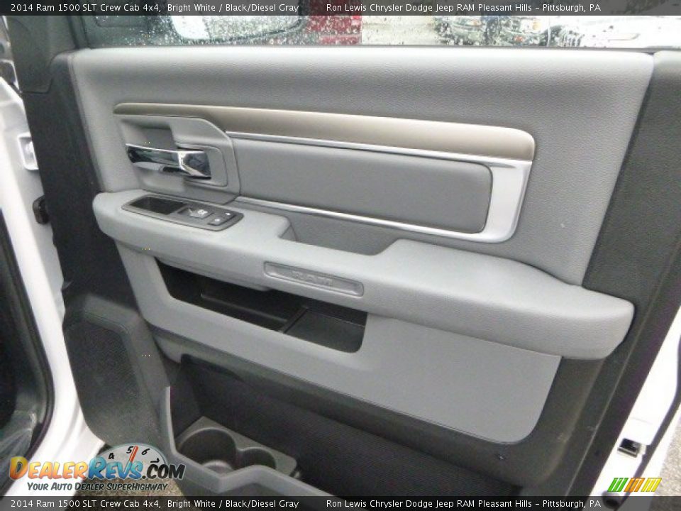 2014 Ram 1500 SLT Crew Cab 4x4 Bright White / Black/Diesel Gray Photo #11