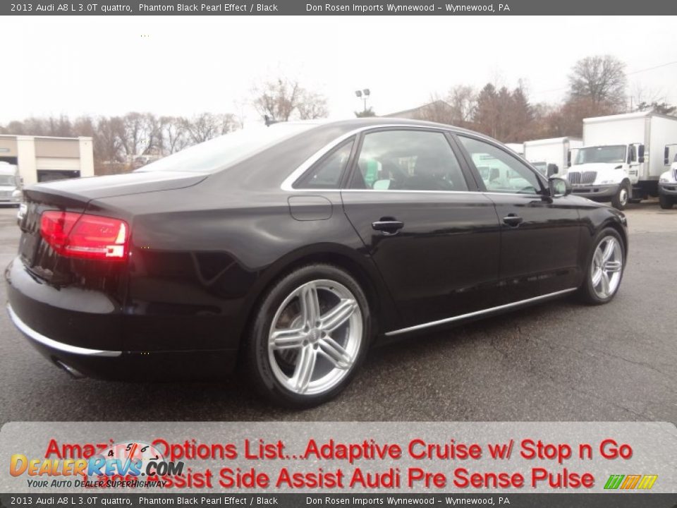 2013 Audi A8 L 3.0T quattro Phantom Black Pearl Effect / Black Photo #3