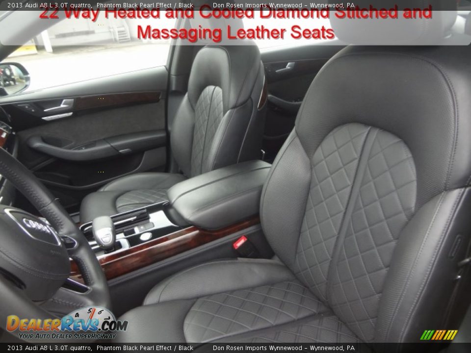 2013 Audi A8 L 3.0T quattro Phantom Black Pearl Effect / Black Photo #4