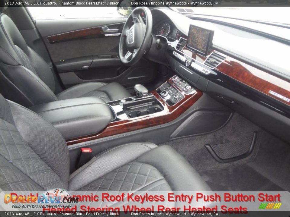 2013 Audi A8 L 3.0T quattro Phantom Black Pearl Effect / Black Photo #6