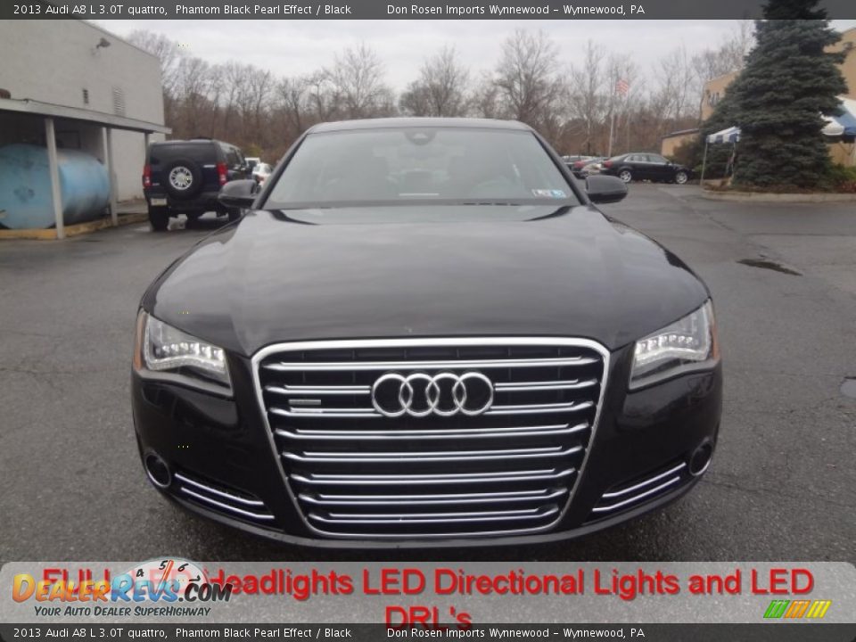 2013 Audi A8 L 3.0T quattro Phantom Black Pearl Effect / Black Photo #8