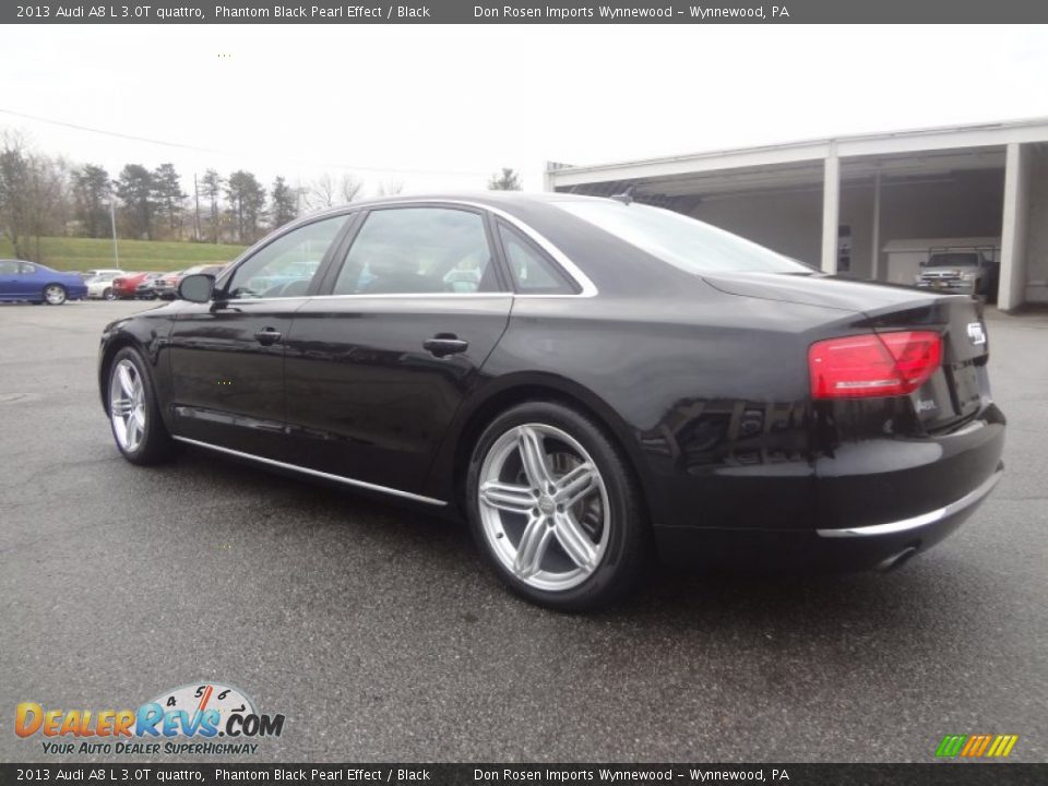 2013 Audi A8 L 3.0T quattro Phantom Black Pearl Effect / Black Photo #10