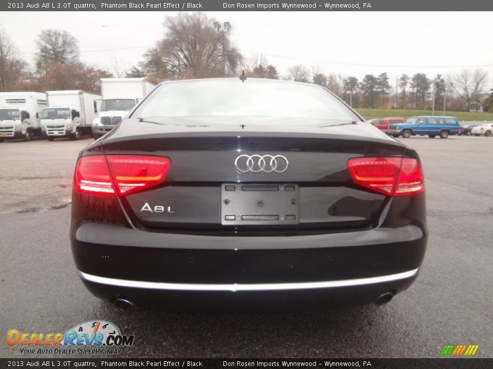 2013 Audi A8 L 3.0T quattro Phantom Black Pearl Effect / Black Photo #11