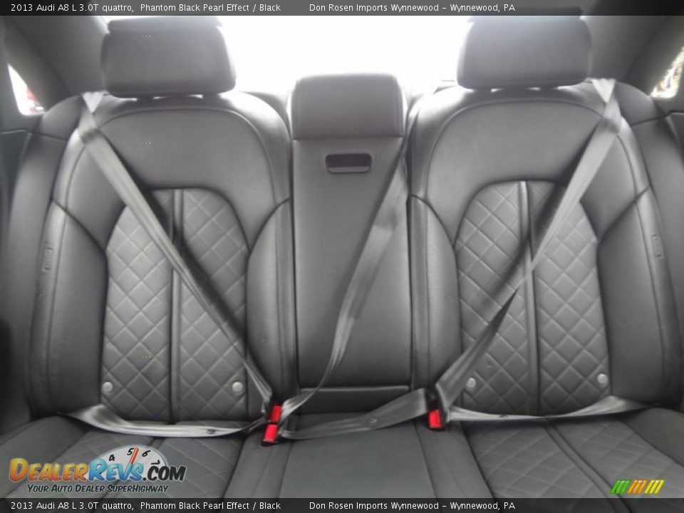 2013 Audi A8 L 3.0T quattro Phantom Black Pearl Effect / Black Photo #12
