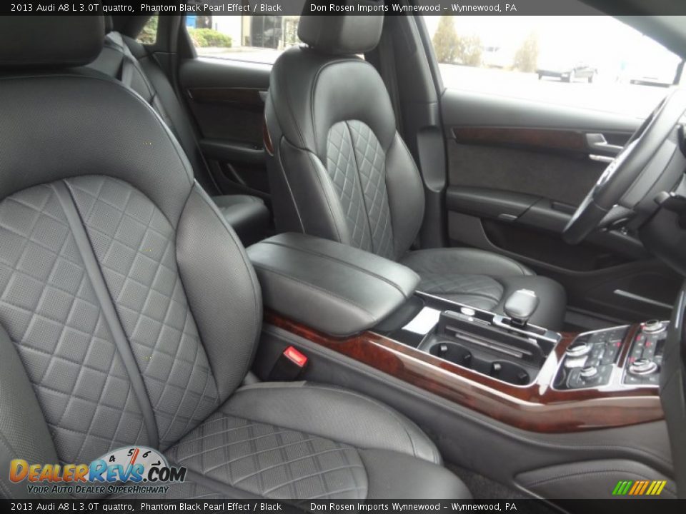 2013 Audi A8 L 3.0T quattro Phantom Black Pearl Effect / Black Photo #13