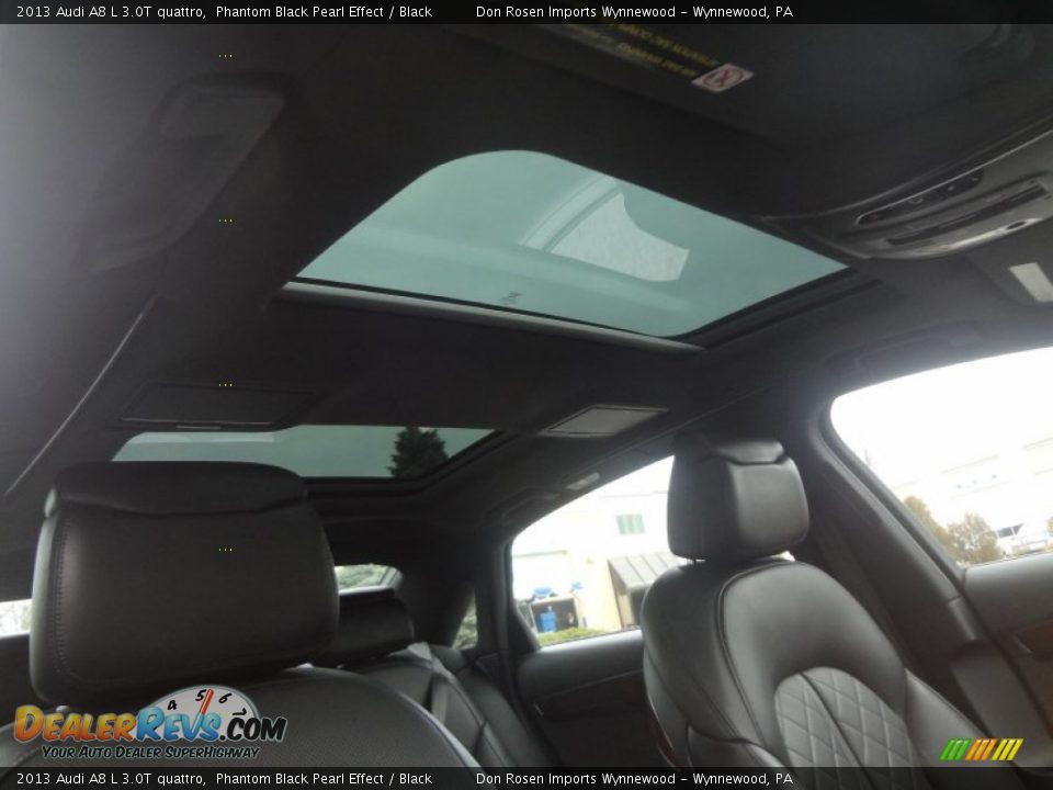 2013 Audi A8 L 3.0T quattro Phantom Black Pearl Effect / Black Photo #14