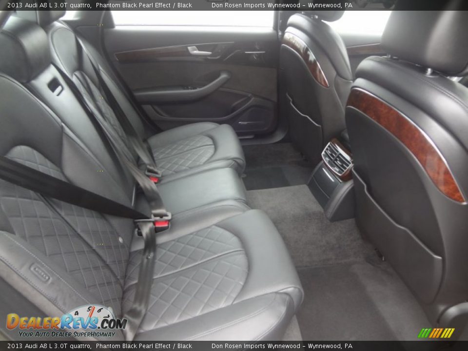 2013 Audi A8 L 3.0T quattro Phantom Black Pearl Effect / Black Photo #15