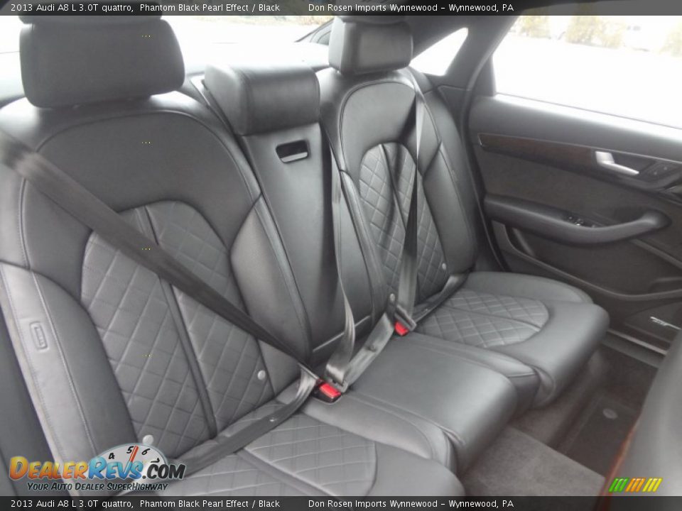 2013 Audi A8 L 3.0T quattro Phantom Black Pearl Effect / Black Photo #16