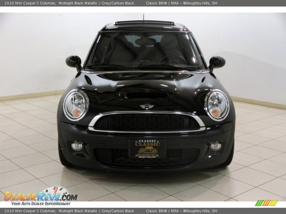 2010 Mini Cooper S Clubman Midnight Black Metallic / Grey/Carbon Black Photo #2