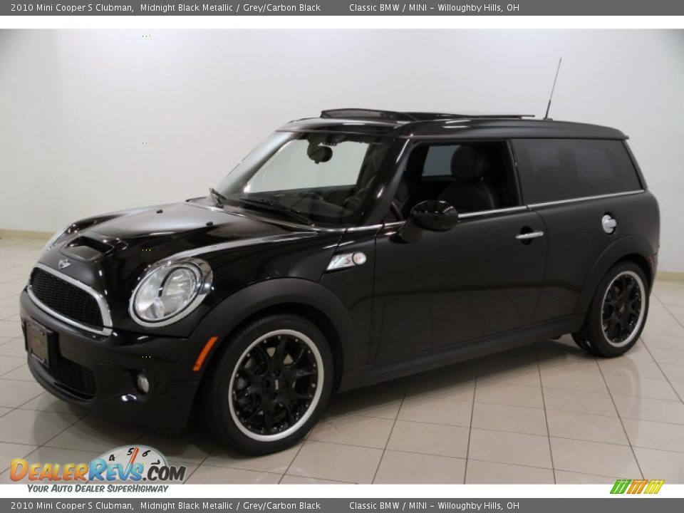 2010 Mini Cooper S Clubman Midnight Black Metallic / Grey/Carbon Black Photo #3