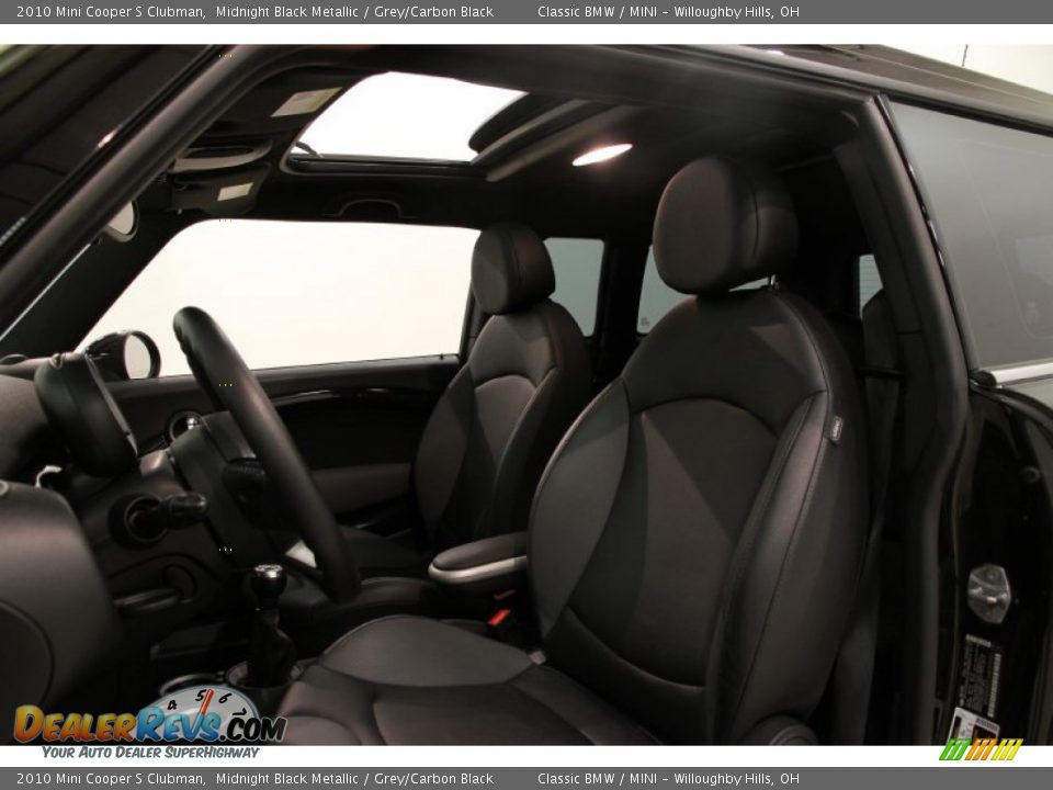 2010 Mini Cooper S Clubman Midnight Black Metallic / Grey/Carbon Black Photo #6