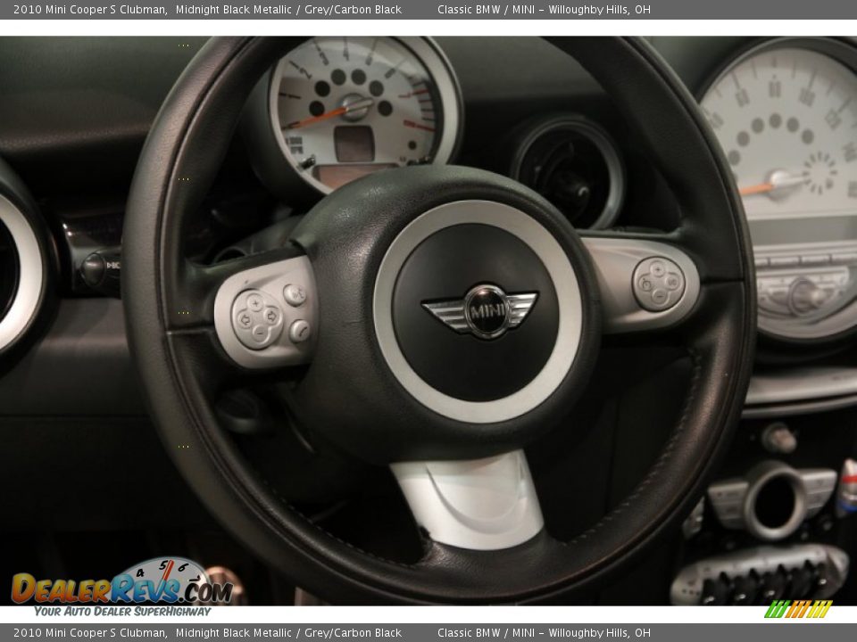 2010 Mini Cooper S Clubman Midnight Black Metallic / Grey/Carbon Black Photo #7