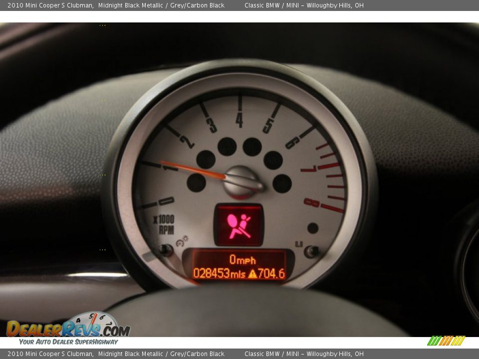 2010 Mini Cooper S Clubman Midnight Black Metallic / Grey/Carbon Black Photo #8