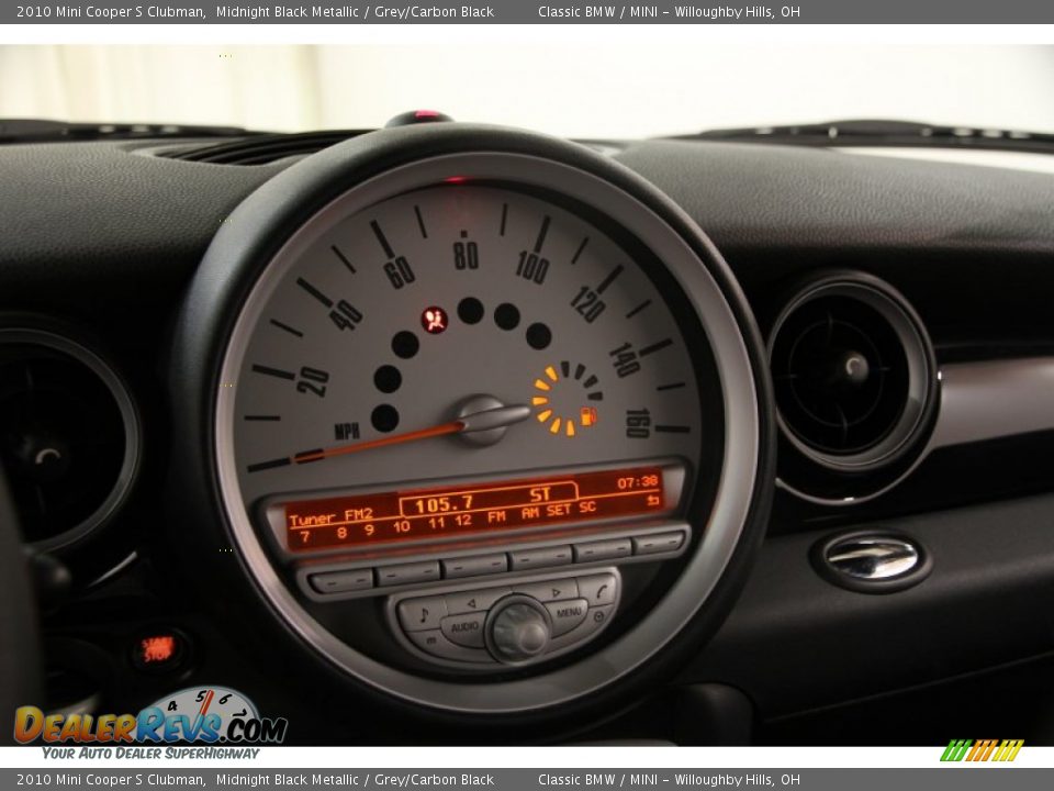 2010 Mini Cooper S Clubman Midnight Black Metallic / Grey/Carbon Black Photo #9