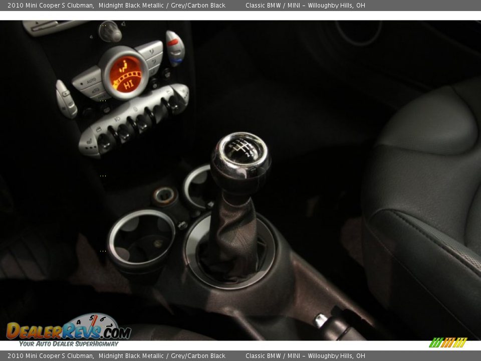 2010 Mini Cooper S Clubman Midnight Black Metallic / Grey/Carbon Black Photo #14