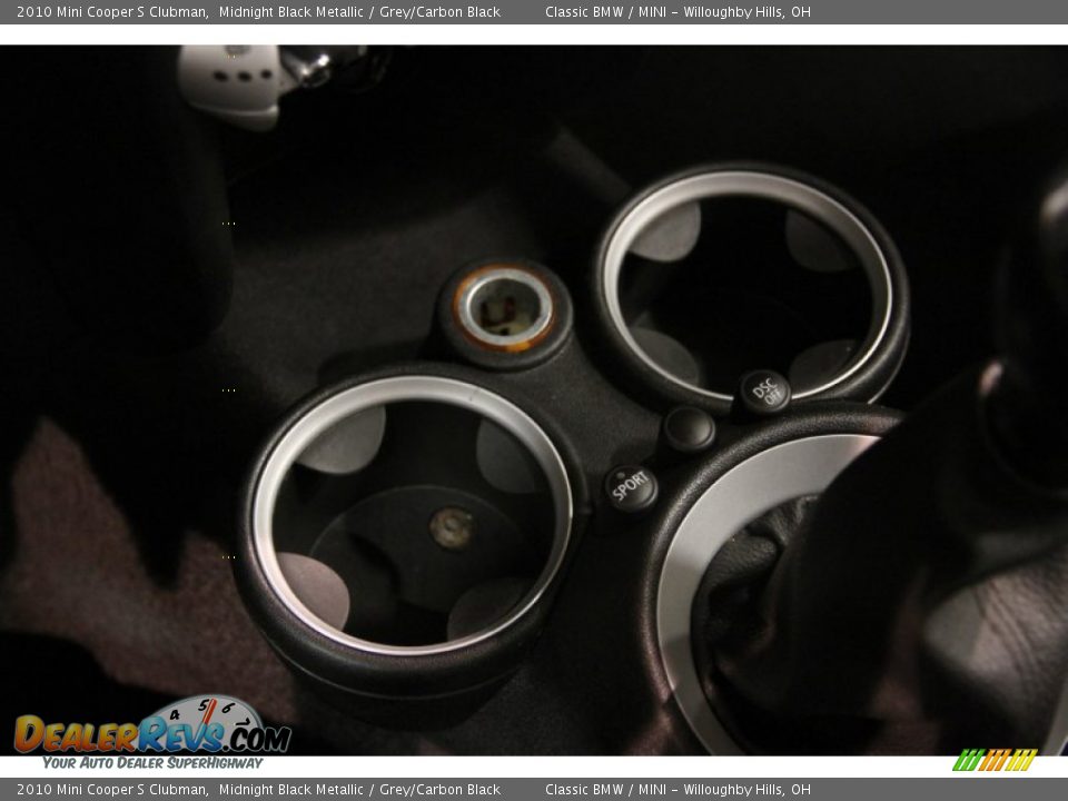 2010 Mini Cooper S Clubman Midnight Black Metallic / Grey/Carbon Black Photo #15