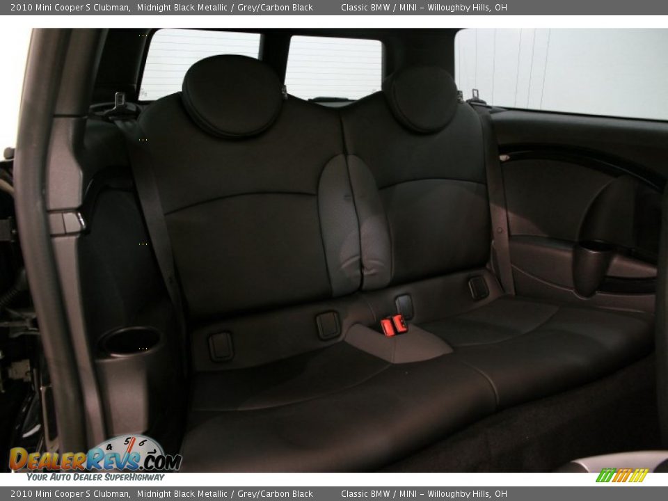2010 Mini Cooper S Clubman Midnight Black Metallic / Grey/Carbon Black Photo #17