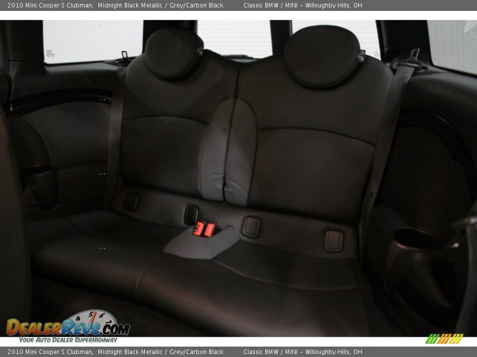 2010 Mini Cooper S Clubman Midnight Black Metallic / Grey/Carbon Black Photo #18