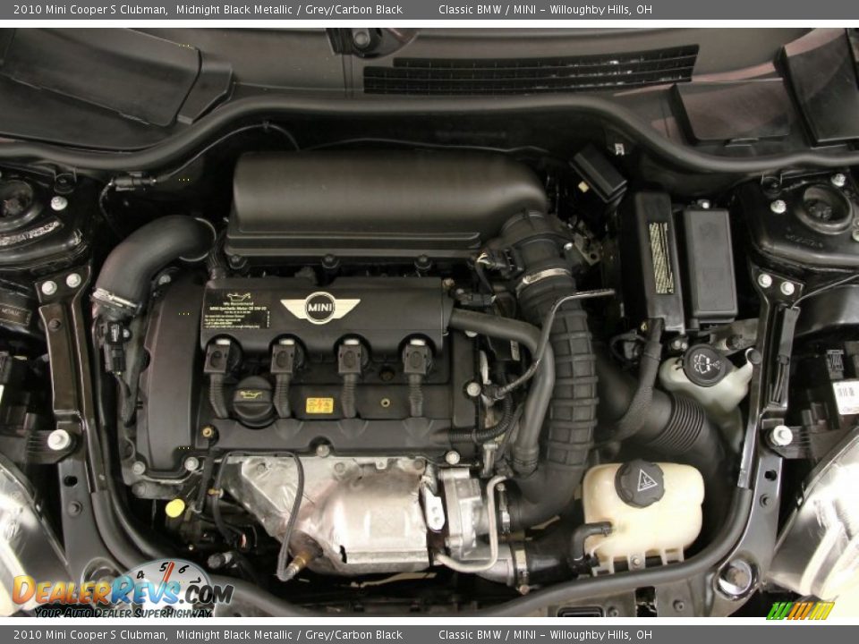 2010 Mini Cooper S Clubman Midnight Black Metallic / Grey/Carbon Black Photo #21