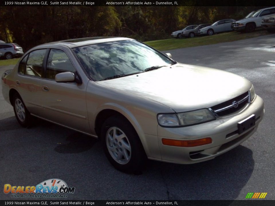 1999 Nissan Maxima GLE Sunlit Sand Metallic / Beige Photo #3