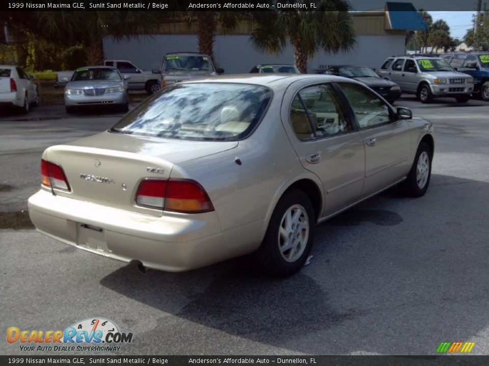 1999 Nissan Maxima GLE Sunlit Sand Metallic / Beige Photo #5