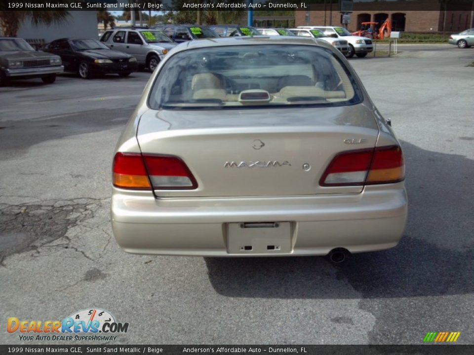 1999 Nissan Maxima GLE Sunlit Sand Metallic / Beige Photo #6