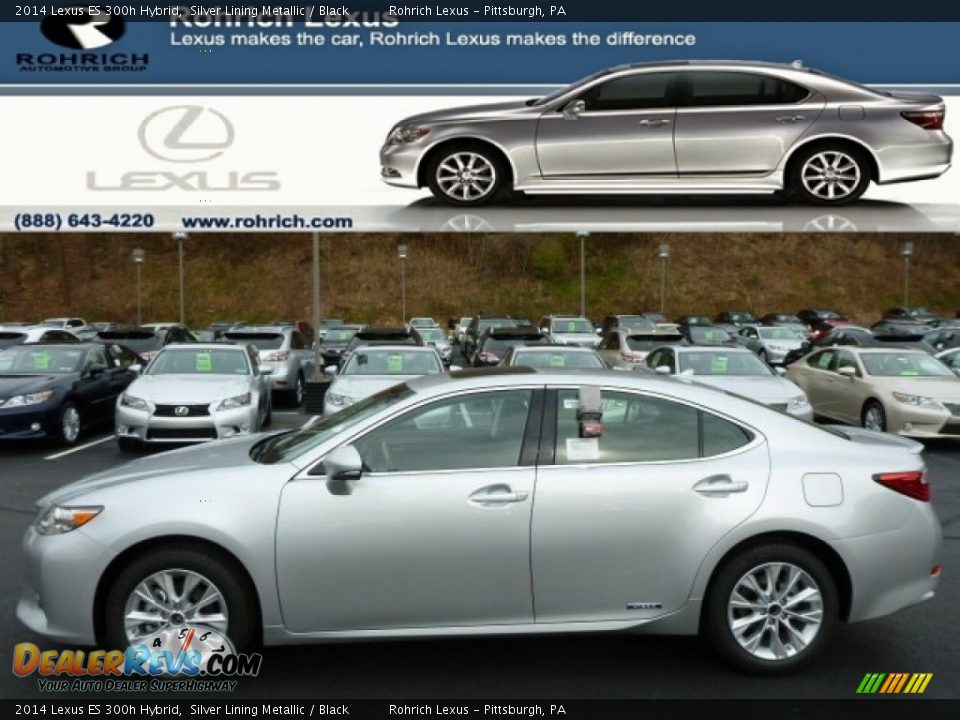 2014 Lexus ES 300h Hybrid Silver Lining Metallic / Black Photo #1