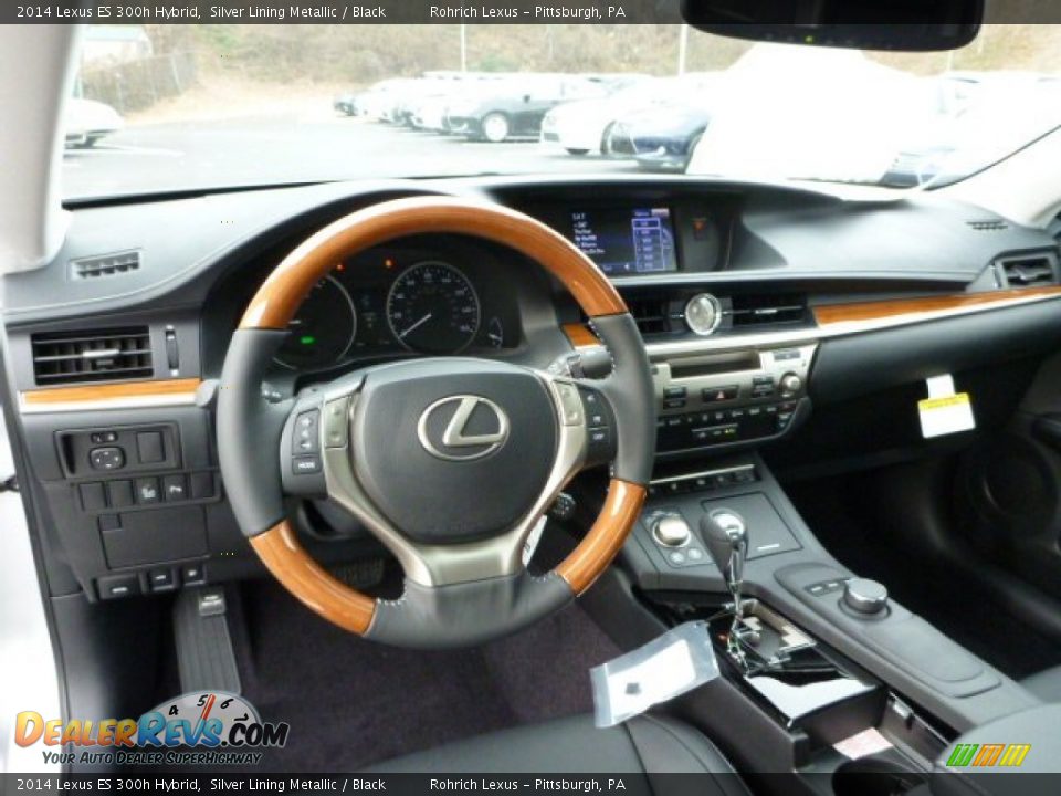 Black Interior - 2014 Lexus ES 300h Hybrid Photo #11