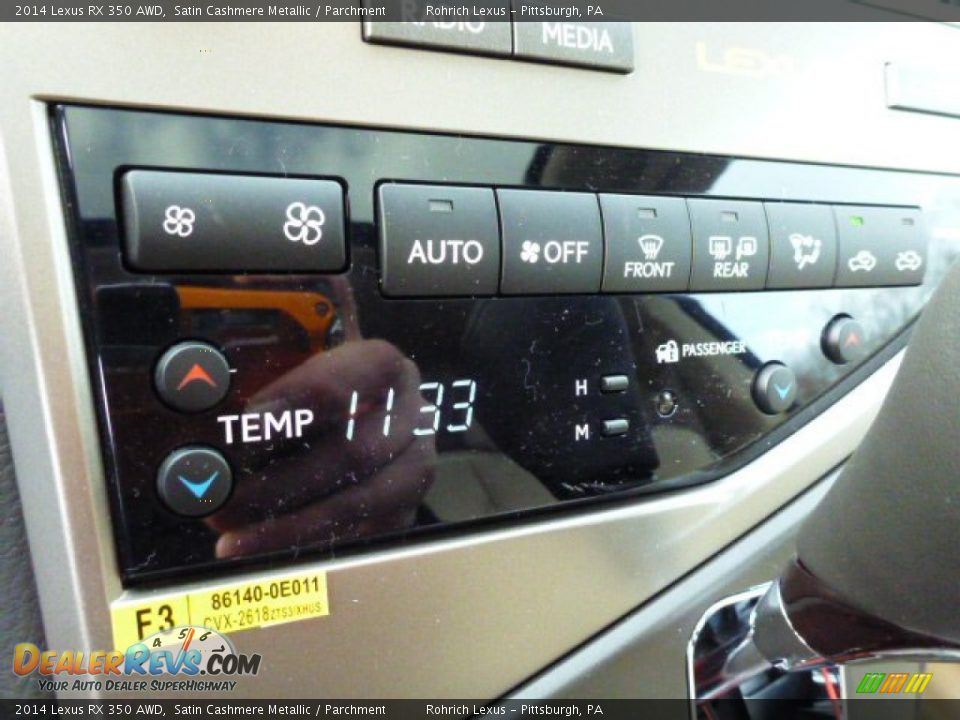 2014 Lexus RX 350 AWD Satin Cashmere Metallic / Parchment Photo #17