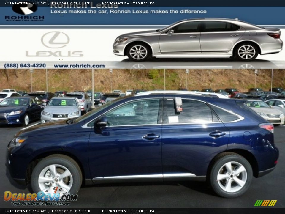 2014 Lexus RX 350 AWD Deep Sea Mica / Black Photo #1