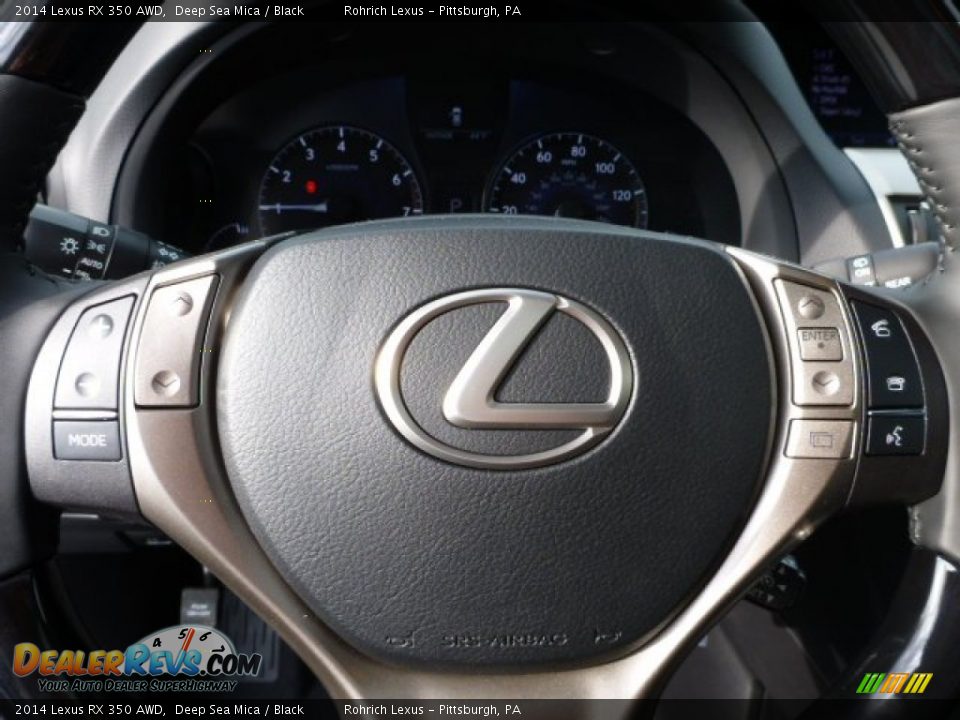 2014 Lexus RX 350 AWD Deep Sea Mica / Black Photo #15