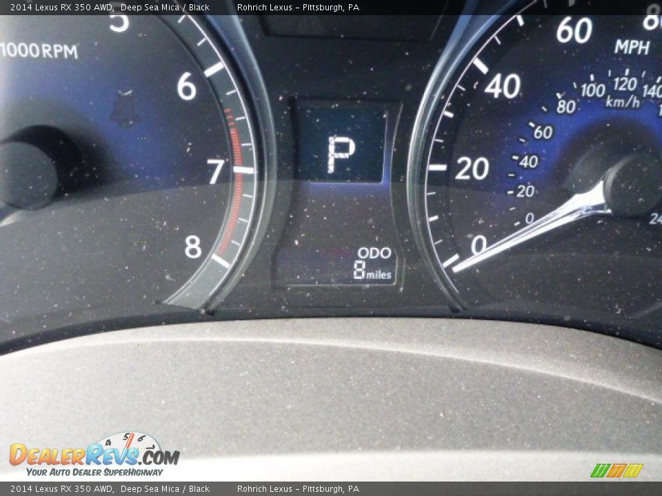 2014 Lexus RX 350 AWD Deep Sea Mica / Black Photo #19