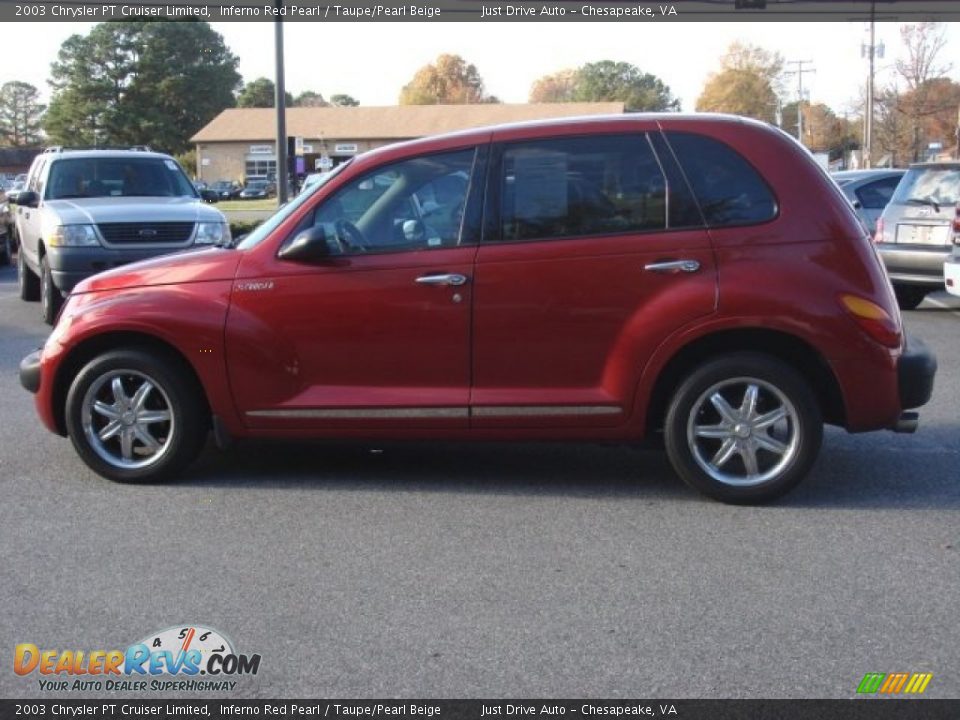 2003 Chrysler PT Cruiser Limited Inferno Red Pearl / Taupe/Pearl Beige Photo #3