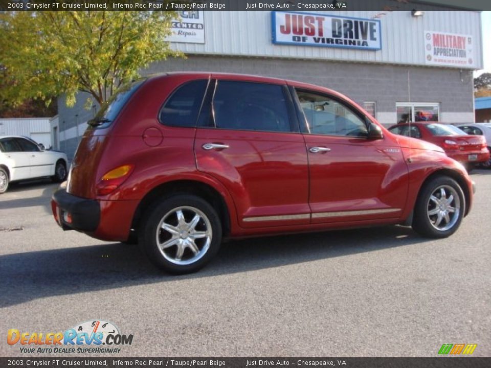 2003 Chrysler PT Cruiser Limited Inferno Red Pearl / Taupe/Pearl Beige Photo #5