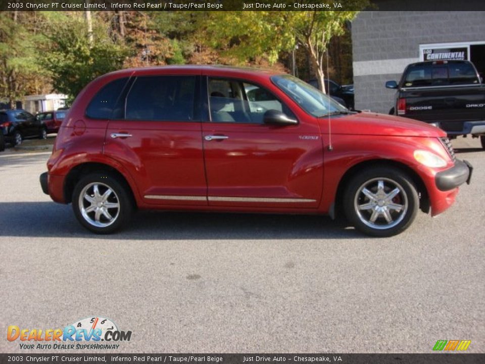 2003 Chrysler PT Cruiser Limited Inferno Red Pearl / Taupe/Pearl Beige Photo #6
