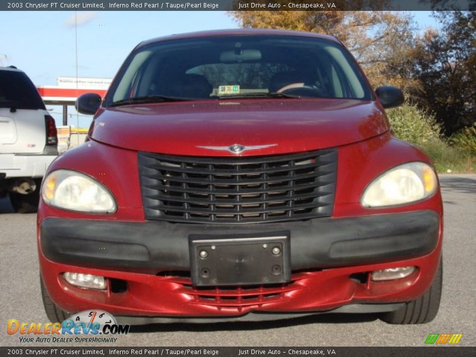 2003 Chrysler PT Cruiser Limited Inferno Red Pearl / Taupe/Pearl Beige Photo #8