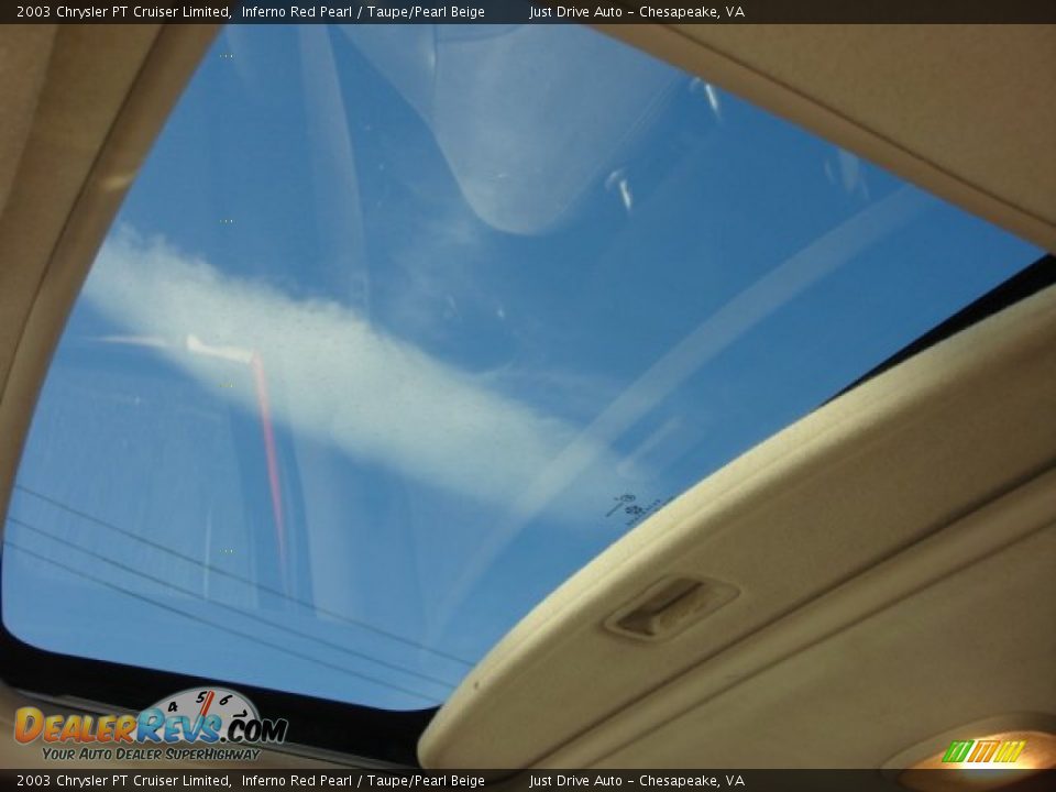 2003 Chrysler PT Cruiser Limited Inferno Red Pearl / Taupe/Pearl Beige Photo #15