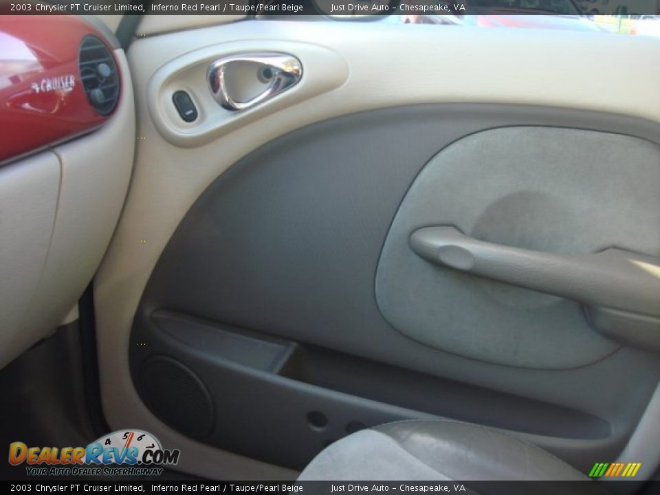 2003 Chrysler PT Cruiser Limited Inferno Red Pearl / Taupe/Pearl Beige Photo #20