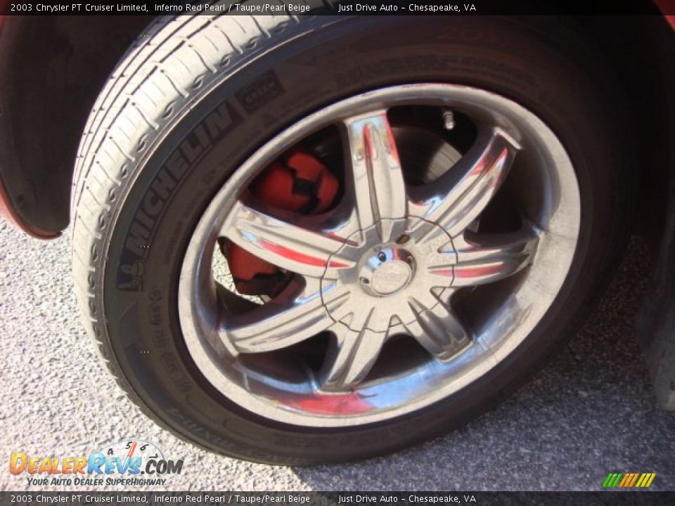 2003 Chrysler PT Cruiser Limited Inferno Red Pearl / Taupe/Pearl Beige Photo #21